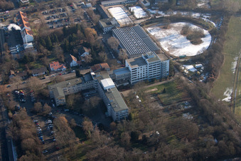District Oggersheim in Ludwigshafen am Rhein in the state Rhineland-Palatinate, Germany viewn from the air