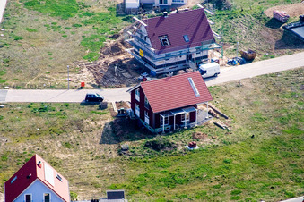 Drone recording of New development area NO in the district Schaidt in Wörth am Rhein in the state Rhineland-Palatinate, Germany