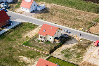 Drone image of New development area NO in the district Schaidt in Wörth am Rhein in the state Rhineland-Palatinate, Germany
