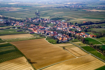 Village from the west in Dierbach in the state Rhineland-Palatinate, Germany