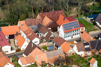 Oblique view of Main Street in Dierbach in the state Rhineland-Palatinate, Germany