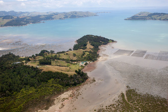 Coromandel in the state Waikato, New Zealand seen from above