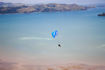 Bird's eye view of Coromandel in the state Waikato, New Zealand