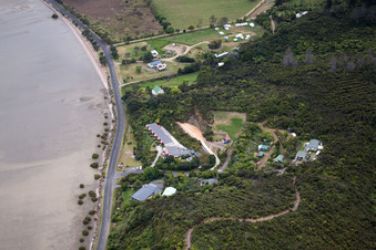 Coromandel in the state Waikato, New Zealand viewn from the air