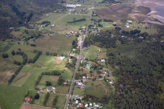 Aerial view of District Preece Point in Coromandel in the state Waikato, New Zealand