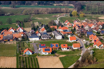 Aerial view of At Narrenberg in Hergersweiler in the state Rhineland-Palatinate, Germany