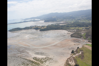 District Preece Point in Coromandel in the state Waikato, New Zealand viewn from the air