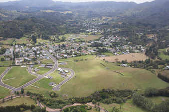 Coromandel in the state Waikato, New Zealand from a drone