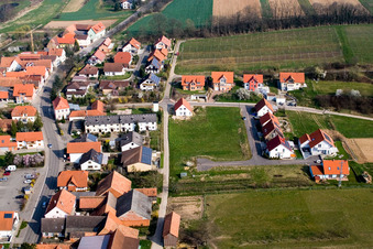 New development area Am Narrenberg from the west in Hergersweiler in the state Rhineland-Palatinate, Germany