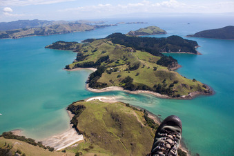 Coastal area of the Whanganui Island in Wyuna Bay in Waikato, New Zealand
