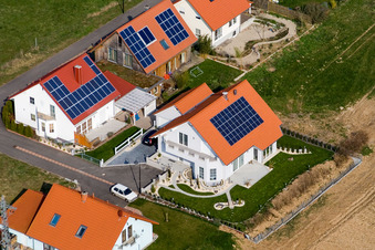 At Narrenberg in Hergersweiler in the state Rhineland-Palatinate, Germany from the drone perspective