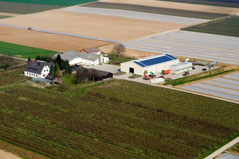 Aerial photograpy of Farmer's Garden in Winden in the state Rhineland-Palatinate, Germany
