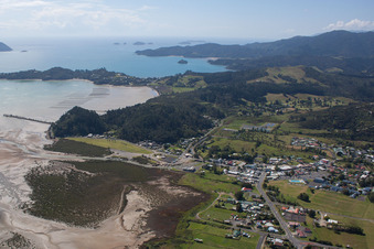 Aerial photograpy of Coromandel in the state Waikato, New Zealand