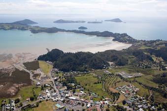 Coromandel in the state Waikato, New Zealand from above