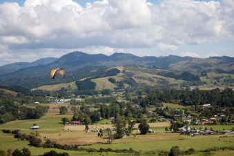 Coromandel in the state Waikato, New Zealand from the plane