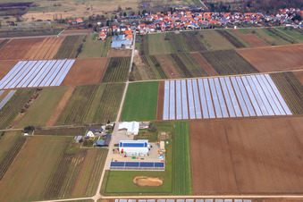 Farmer's Garden in Winden in the state Rhineland-Palatinate, Germany out of the air