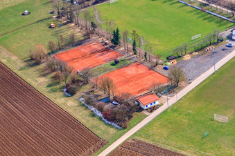 Tennis court of TC Minfeld in Minfeld in the state Rhineland-Palatinate, Germany
