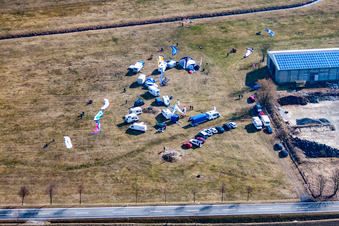 Aerial photograpy of Info in Westhausen in the state Thuringia, Germany