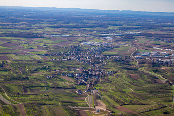 From the east in the district Ulm in Renchen in the state Baden-Wuerttemberg, Germany