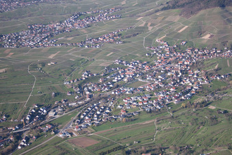 Aerial view of Altschweier in the district Kappelwindeck in Bühl in the state Baden-Wuerttemberg, Germany