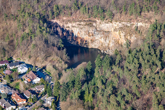 Mountain lake in Sinzheim in the state Baden-Wuerttemberg, Germany