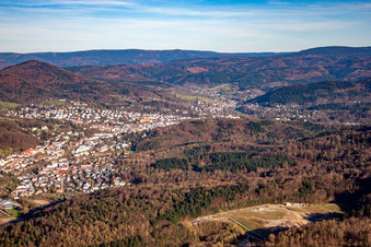 From the west in Baden-Baden in the state Baden-Wuerttemberg, Germany
