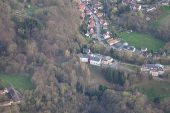 Aerial photograpy of Near Wissembourg in Weiler in the state Bas-Rhin, France