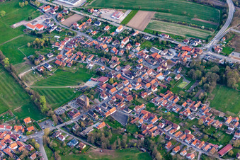 Wissembourg in the state Bas-Rhin, France from the drone perspective