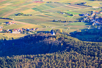 St. Anna Chapel from the west in Burrweiler in the state Rhineland-Palatinate, Germany