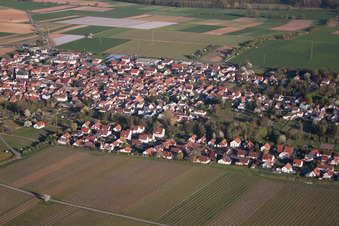 District Niederhochstadt in Hochstadt in the state Rhineland-Palatinate, Germany viewn from the air