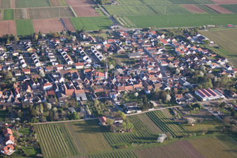 Drone image of District Niederhochstadt in Hochstadt in the state Rhineland-Palatinate, Germany