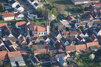 District Niederhochstadt in Hochstadt in the state Rhineland-Palatinate, Germany from a drone
