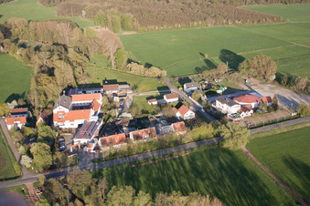Aerial photograpy of Offenbach an der Queich in the state Rhineland-Palatinate, Germany