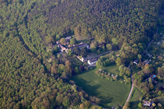 Gœrsdorf in the state Bas-Rhin, France from a drone