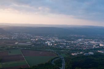From the west in Ettlingen in the state Baden-Wuerttemberg, Germany