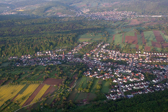 From the north in the district Wöschbach in Pfinztal in the state Baden-Wuerttemberg, Germany