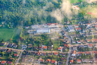 Vulpius Clinic under the clouds in Bad Rappenau in the state Baden-Wuerttemberg, Germany