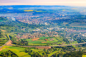 Exit Würzburg / B19 from the A3 in the district Heidingsfeld in Würzburg in the state Bavaria, Germany