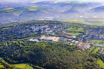 Berner Straße industrial area with Top Logistiklösungen GmbH and Druckhaus Mainfranken in the district Heuchelhof in Würzburg in the state Bavaria, Germany
