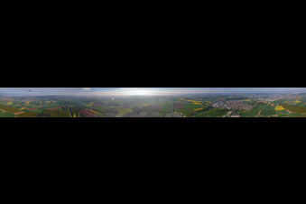 Panorama in Rottendorf in the state Bavaria, Germany