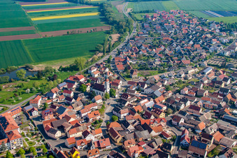 District Heidenfeld in Röthlein in the state Bavaria, Germany out of the air