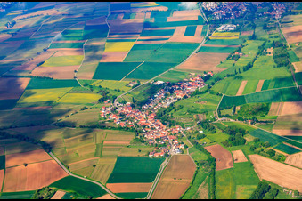 Village in the Erlenbachtal from the east in Oberhausen in the state Rhineland-Palatinate, Germany