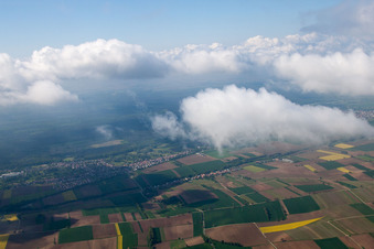 Drone recording of District Schaidt in Wörth am Rhein in the state Rhineland-Palatinate, Germany