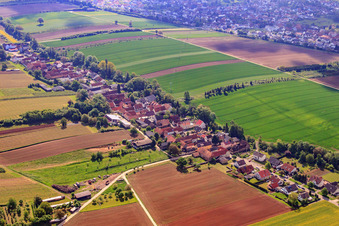 Street village from the northwest in Vollmersweiler in the state Rhineland-Palatinate, Germany