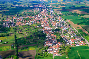 Village on the Viehstrich from the northeast in Steinfeld in the state Rhineland-Palatinate, Germany