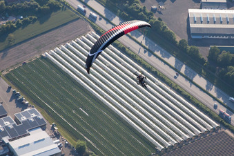 Above the A5 in Bietigheim in the state Baden-Wuerttemberg, Germany