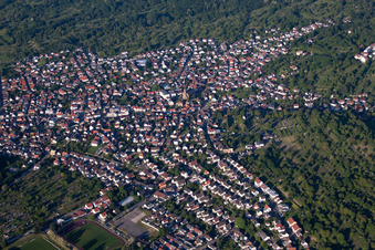 Aerial view of From the southwest in Malsch in the state Baden-Wuerttemberg, Germany