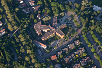 Building the retirement home Caritas-Altenpflegeheim Albert-Stehlin-Haus in Ettlingen in the state Baden-Wurttemberg