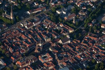 Drone image of Ettlingen in the state Baden-Wuerttemberg, Germany