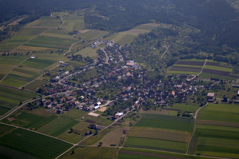 Town View of the streets and houses of the residential areas in the district Bickelsberg in Rosenfeld in the state Baden-Wurttemberg